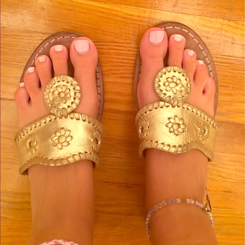 Jack Rogers Gold Sandals