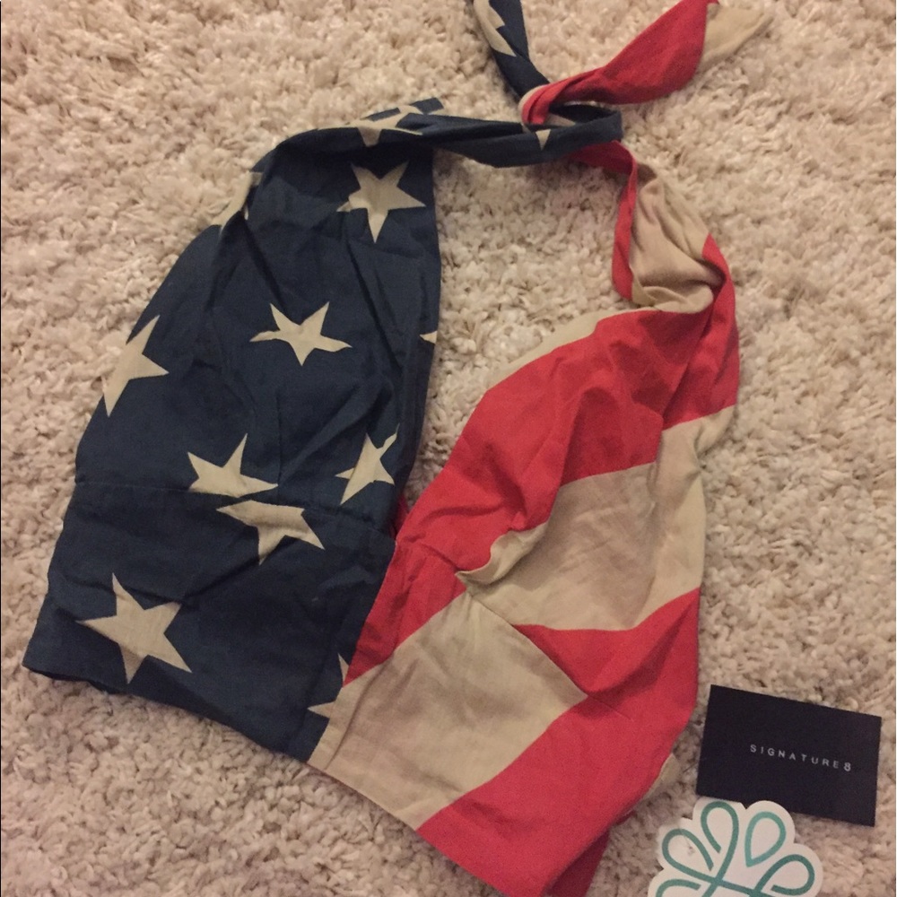 NWT patriotic halter/crop top!