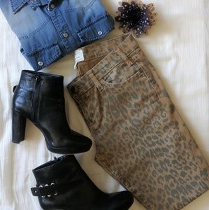 Current Elliot Cheetah Print Jeans