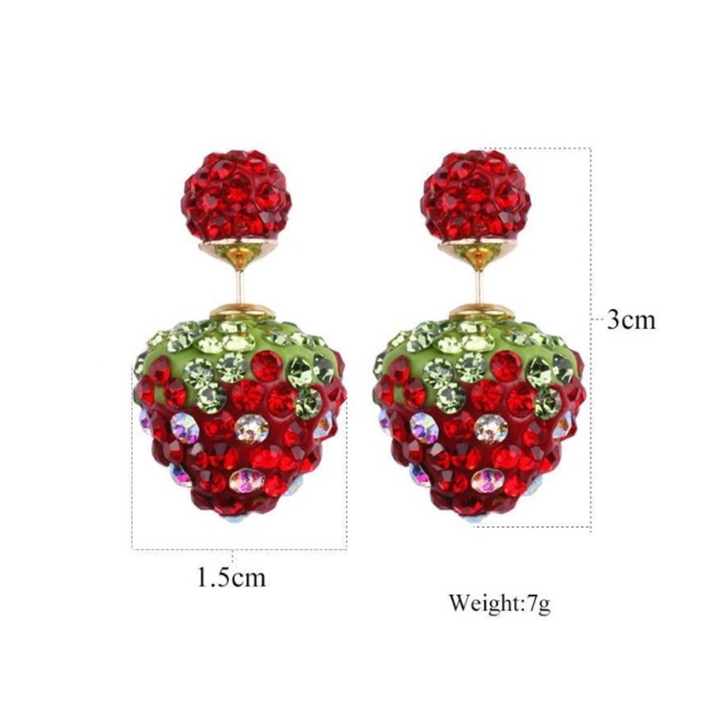 Shiny Crystal 2 Way Earrings - Picture 4 of 4
