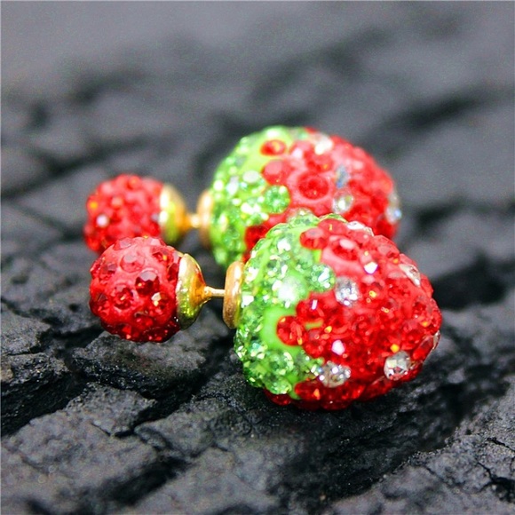 Shiny Crystal 2 Way Earrings - Picture 2 of 4