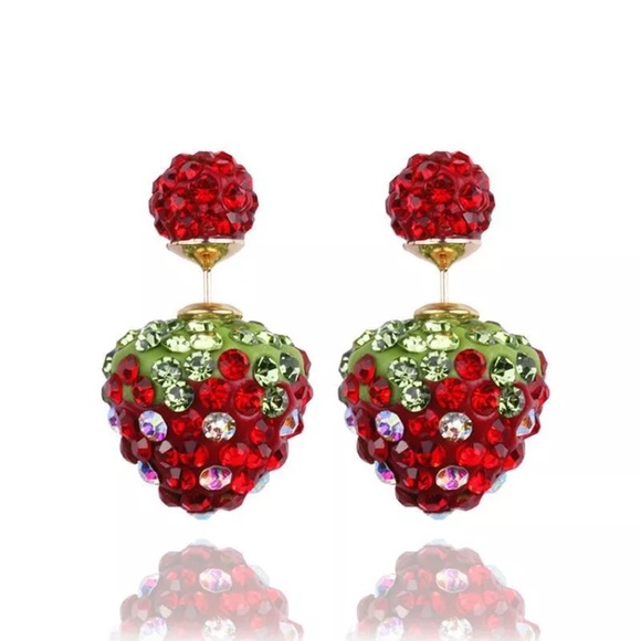 Shiny Crystal 2 Way Earrings - Picture 3 of 4