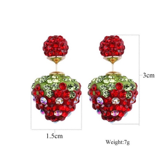 Shiny Crystal 2 Way Earrings - Picture 4 of 4