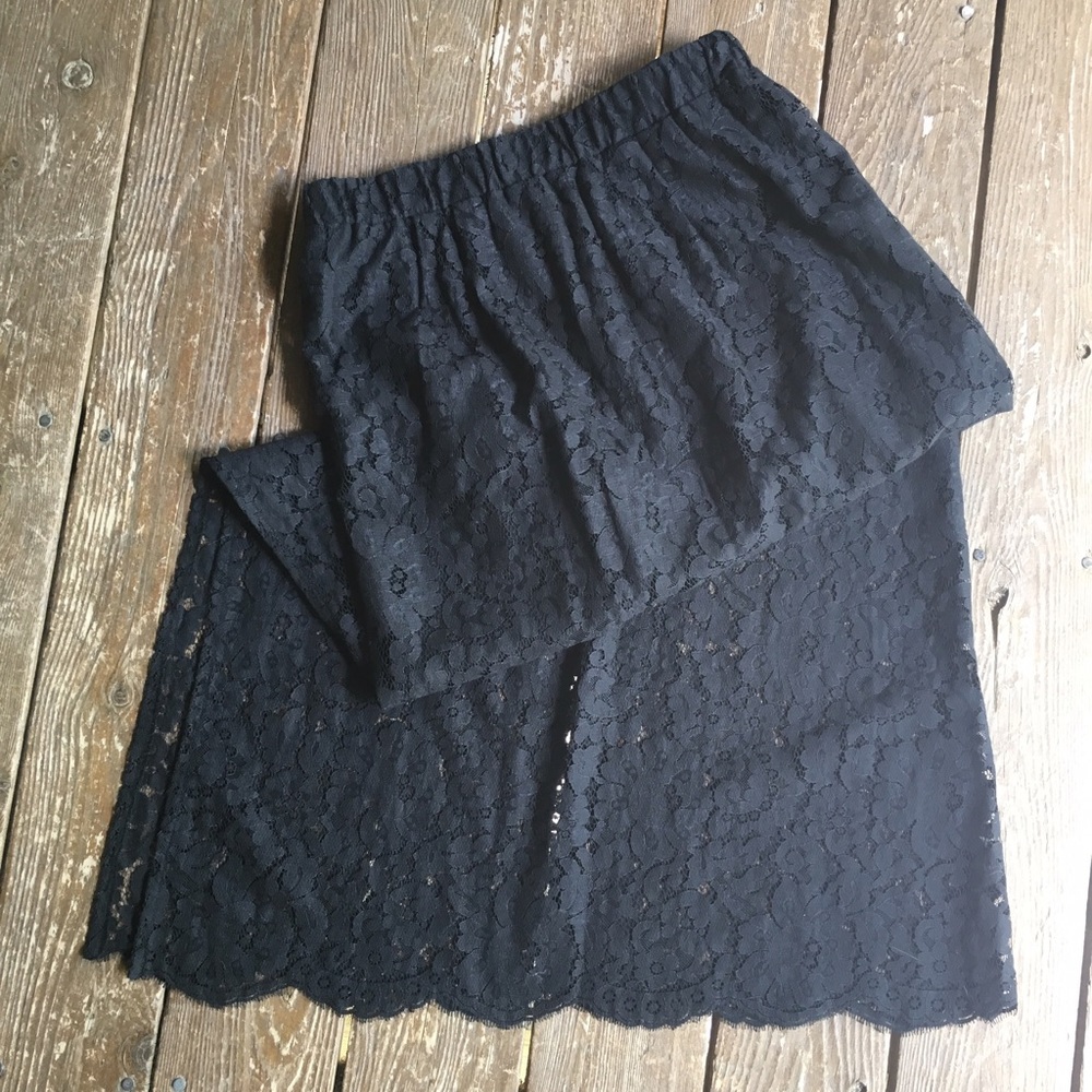 Gold Hawk long English Lace skirt