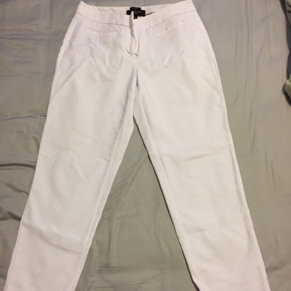 Talbots petite white dress pants.