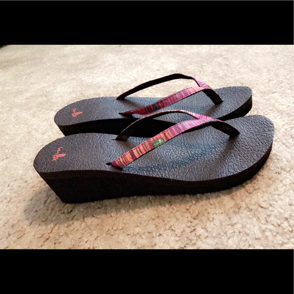 Sanuk Sandal Wedges, Size 9