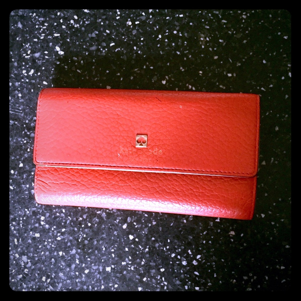 Bright orange Kate Spade wallet