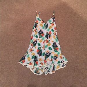 Tropical patterned romper