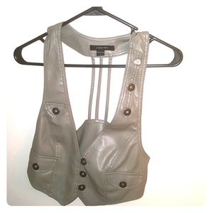 Gray Paper Tee Vest