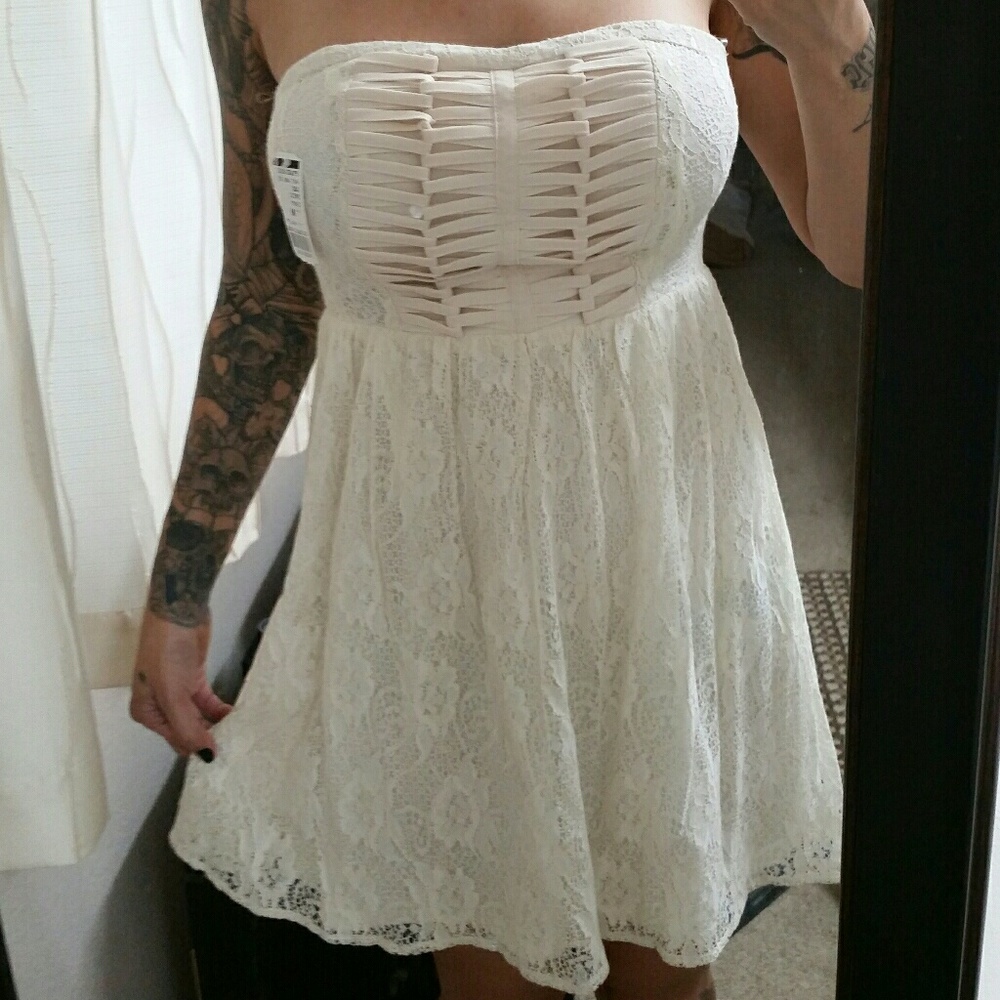 Ivory lace summer dress