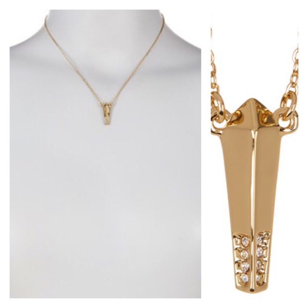Rebecca Minkoff Crystal Spiked Pendant Necklace