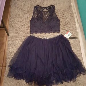 Blue prom dress