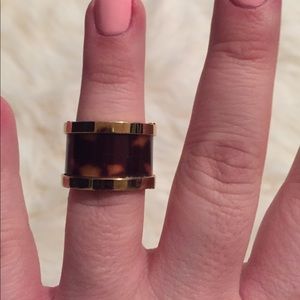 Michael Kors tortoise shell and gold ring