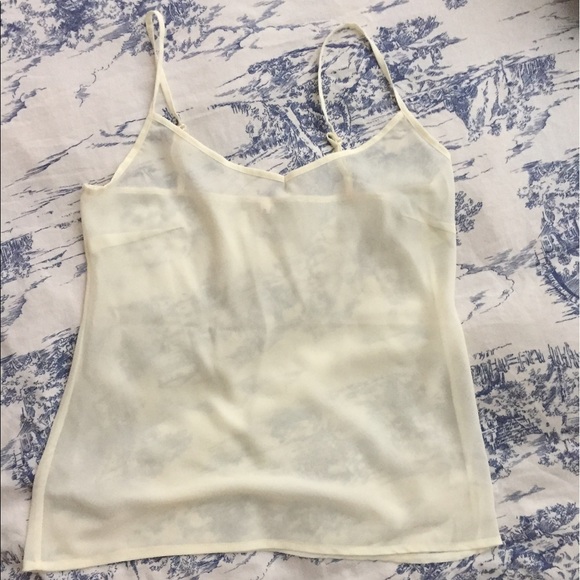 Vintage cream sheer cami top size small - Picture 3 of 3