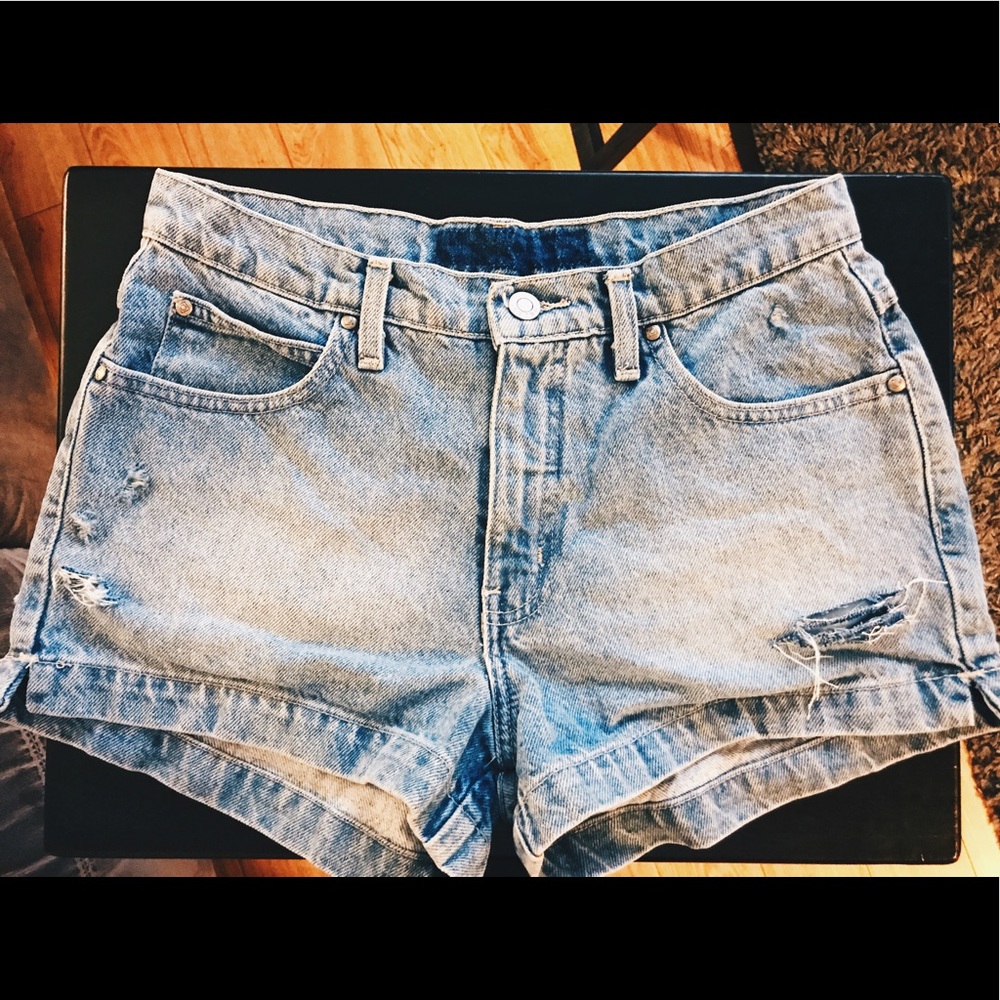 Reworked Vintage High Waist Denim Shorts