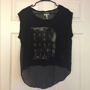 Pacsun Hi-Lo Graphic Breezy Blouse