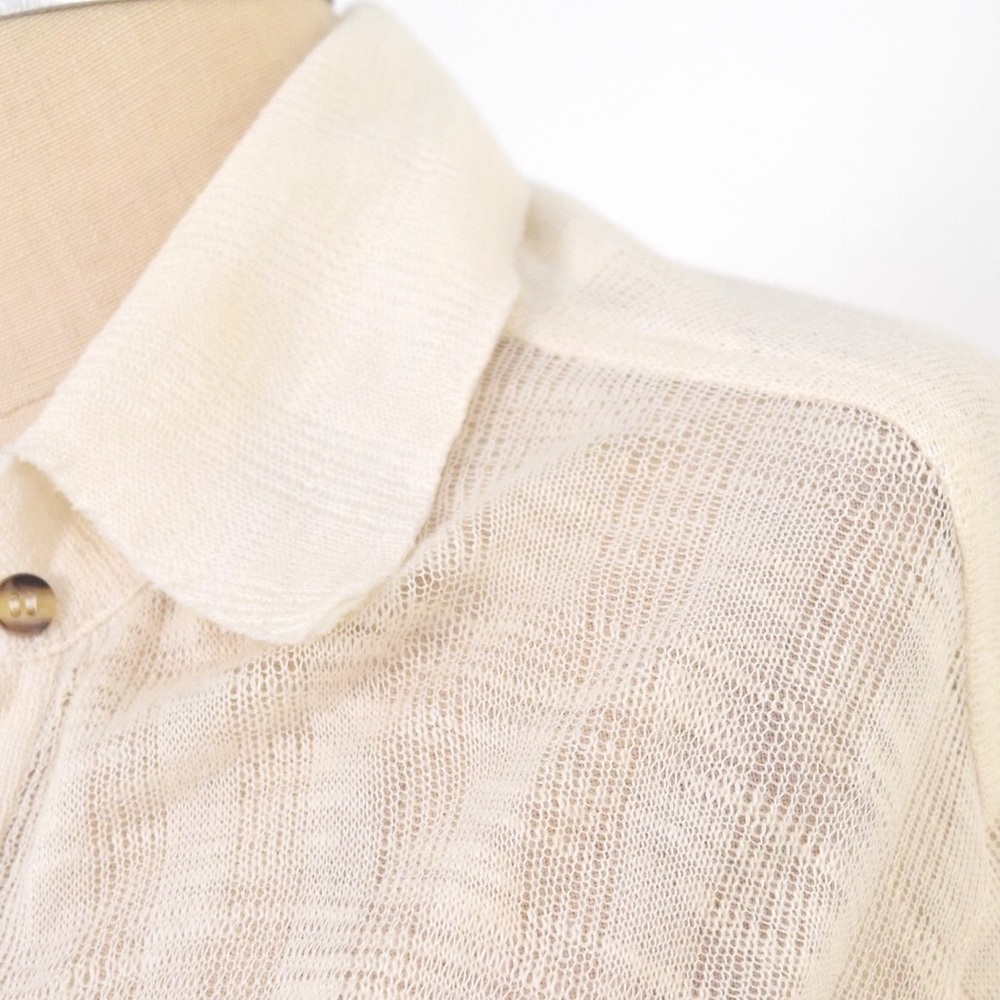 ❌SOLD❌Free Ppl open weave gauzy button-down - Picture 2 of 4