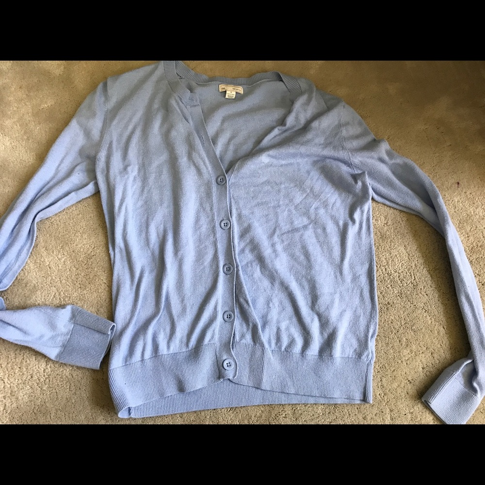 Blue cardigan