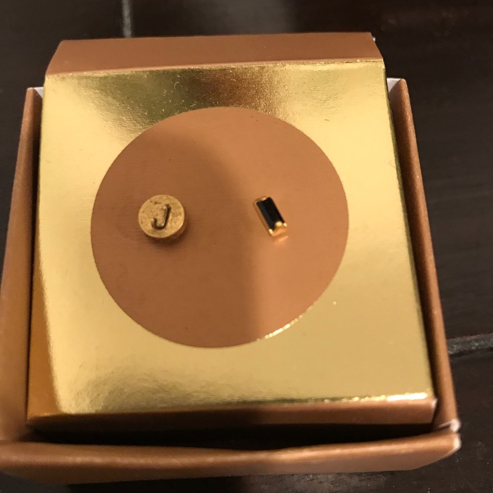 J initial earrings