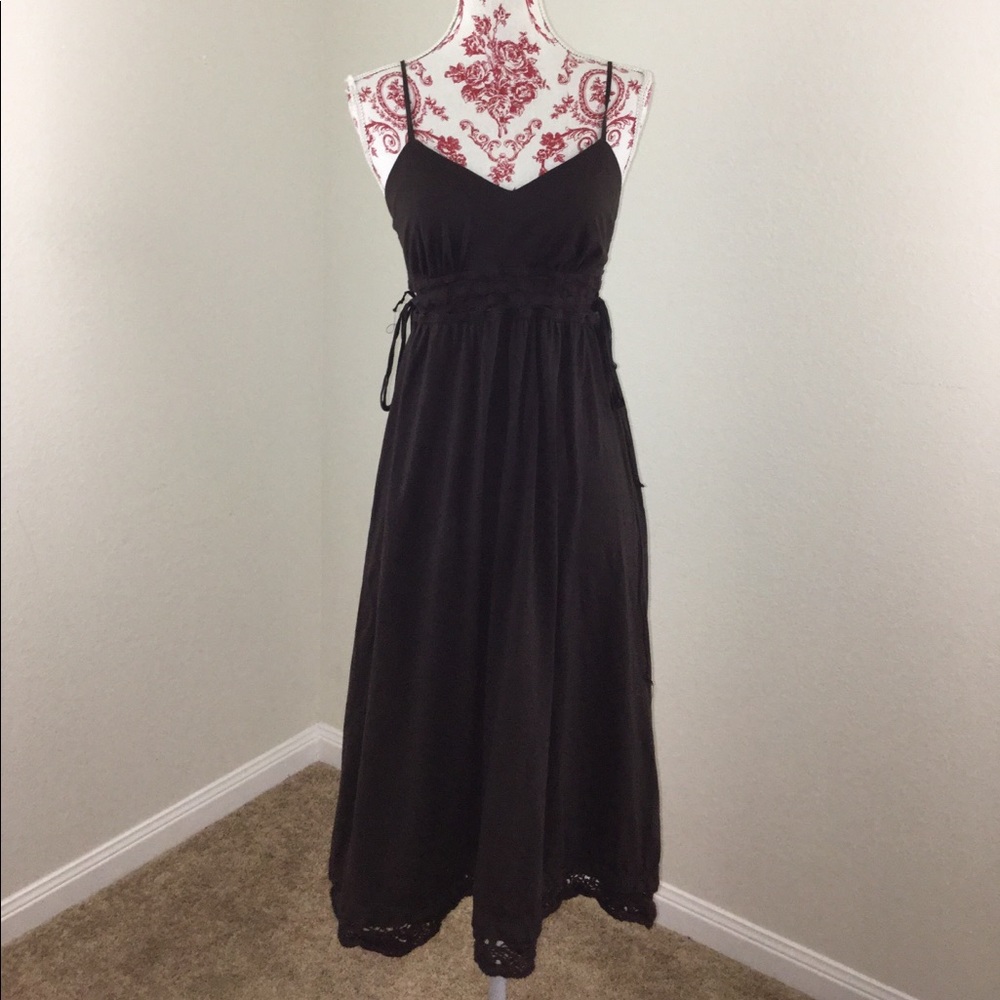 Theory Dark Brown Casual Baby Doll Dress S