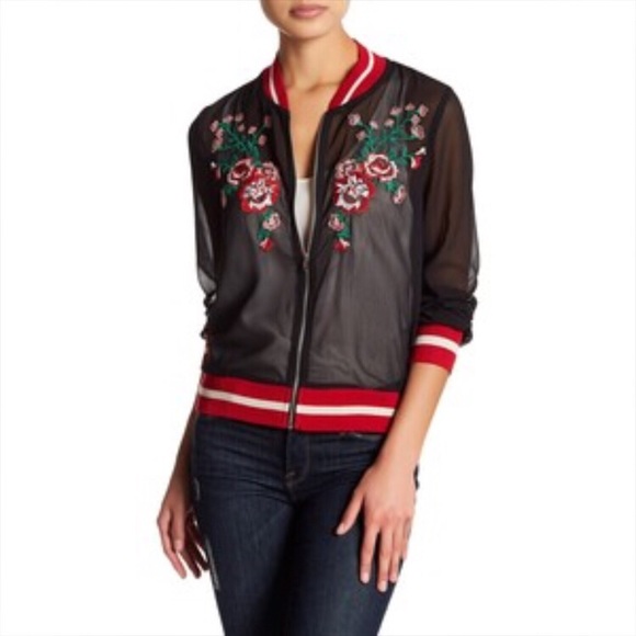 Jackets & Blazers - Flying Tomato Embroidery Bomber Jacket