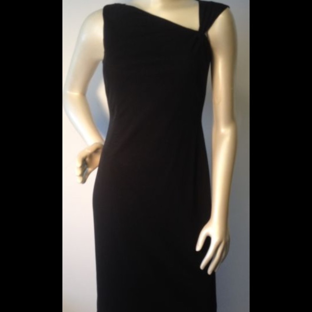 DAVID MEISTER BLACK ASYMMETRICAL shoulder & gen