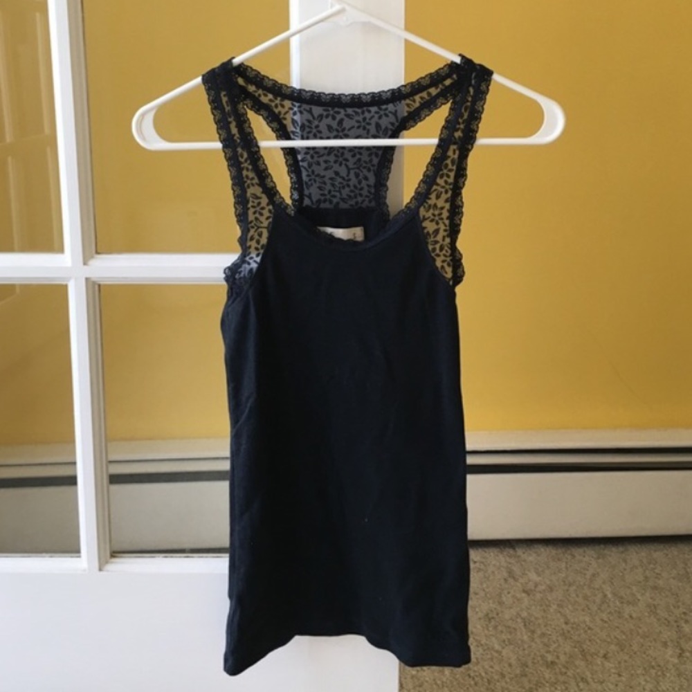 Hollister navy lace cami