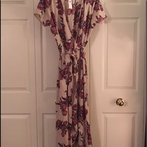 Floral wrap maxi dress