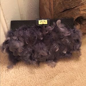Feather ASOS clutch bag