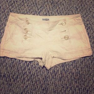 Express khaki linen shorts