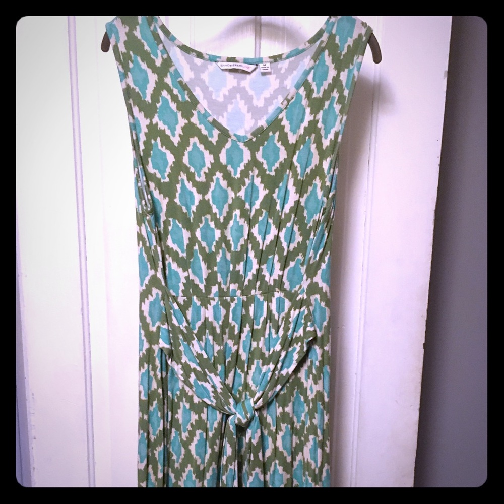 Blue green dress size M issac mizrahi