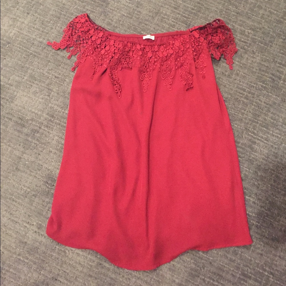 Tobi lace off the shoulder dress