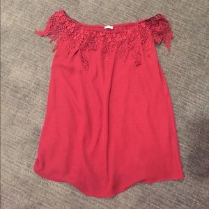 Tobi lace off the shoulder dress