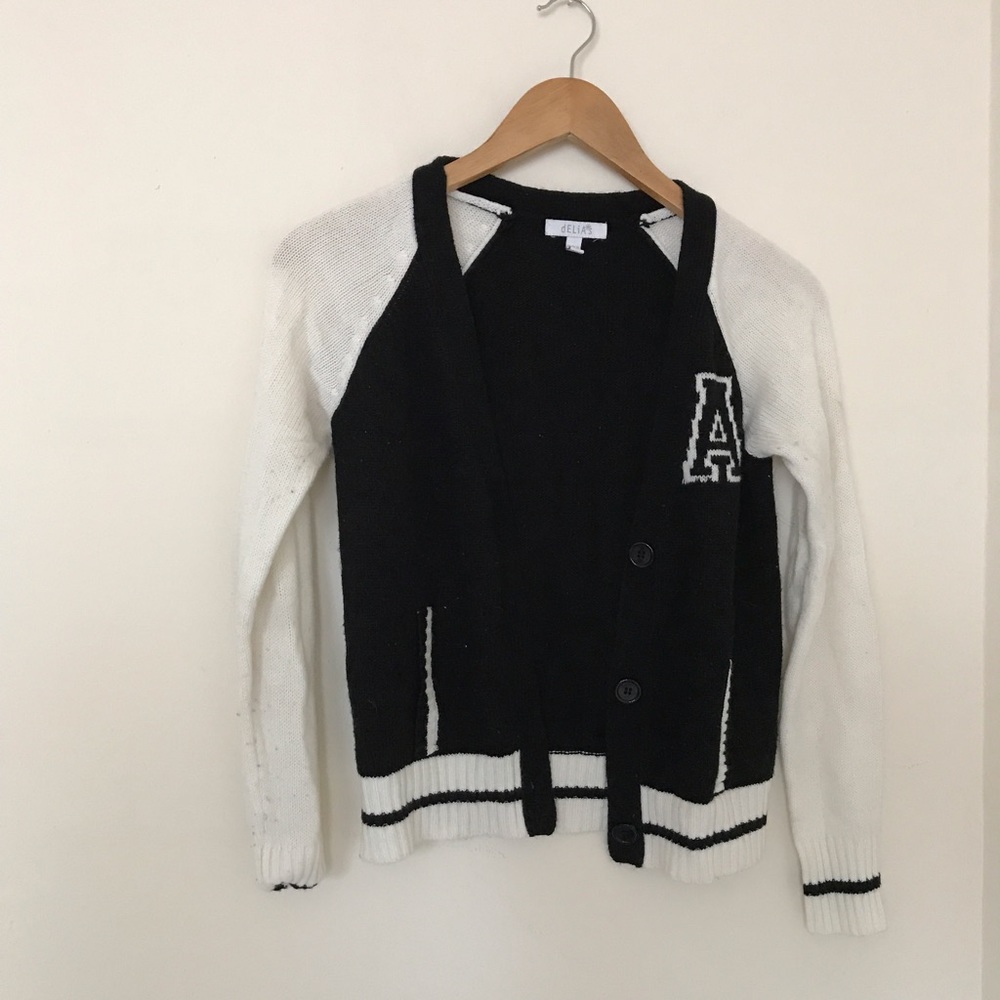 Black and White Sports Cardigan