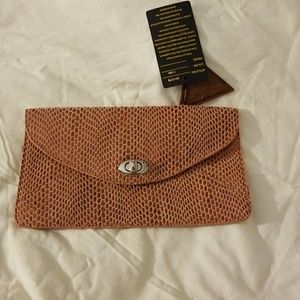 Envelope style clutch, rose pink(new-w/tags)