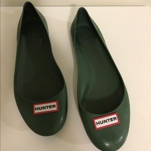 Hunter ballet rain flats
