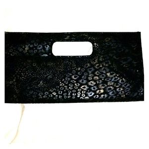 Animal print suede clutch (new w/tags)