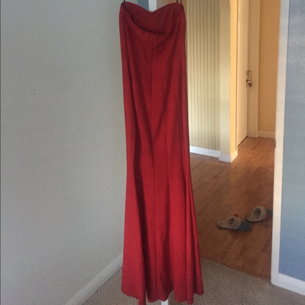 Red long dress