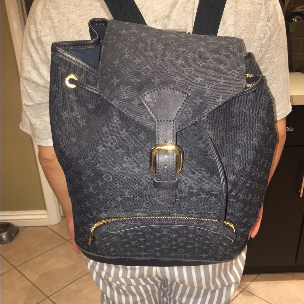 Louis Vuitton Blue Mini Lim Backpack Large