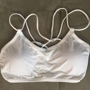 White strappy bralette