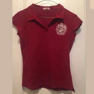 Papaya Royal Couture Crested Red Polo Size M