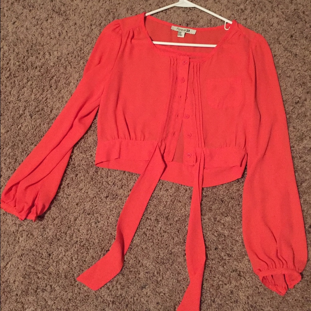 Coral Crop top
