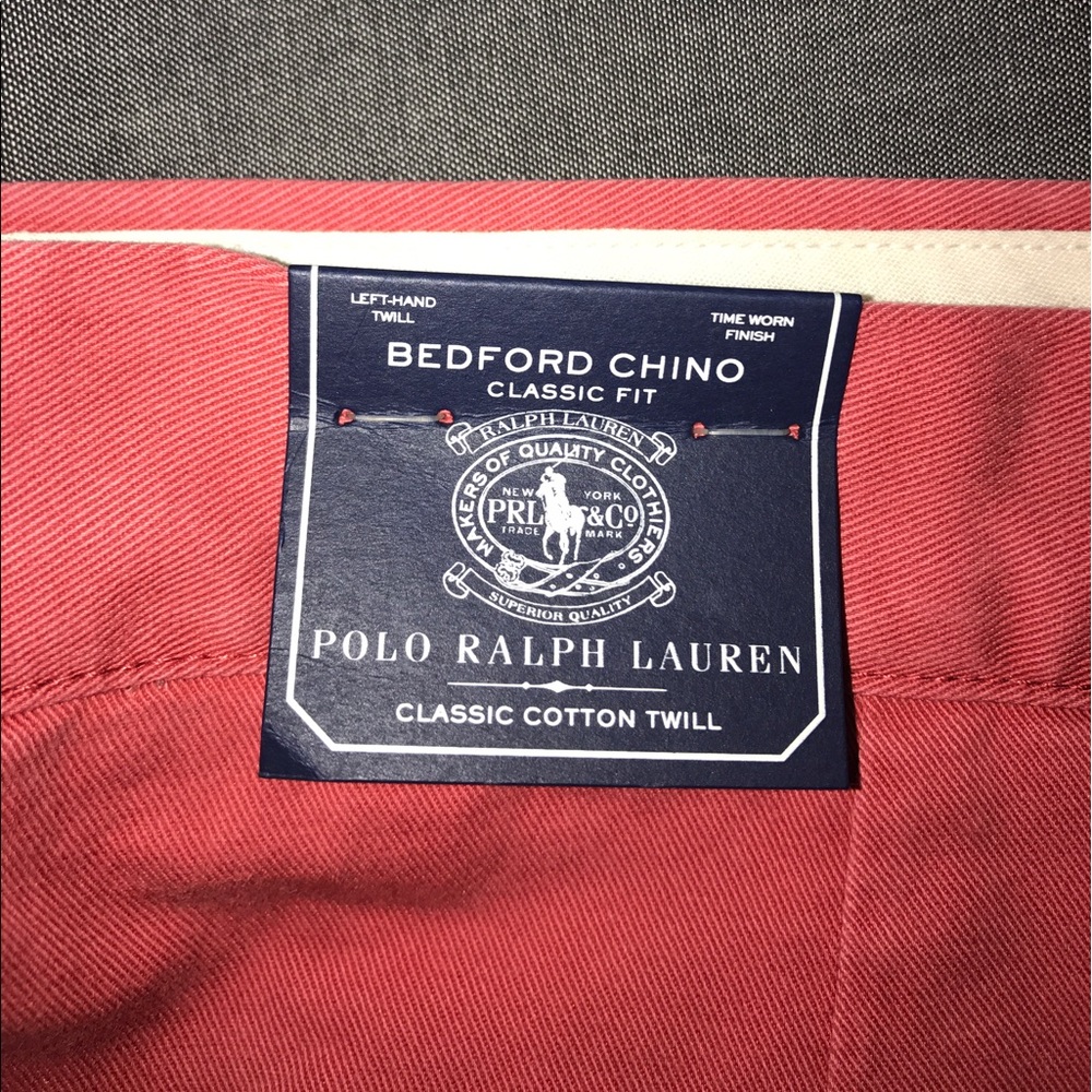 New Ralph Lauren Red Chino Pants - Picture 2 of 3