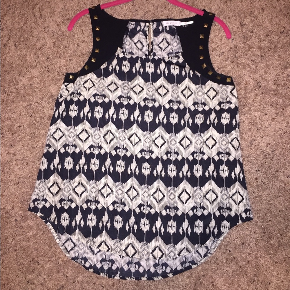 Blu Pepper tribal tank blouse
