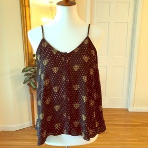 Eighty six tiger print black tank