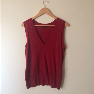 Aritzia Red Cashmere Sweater Vest, Size M