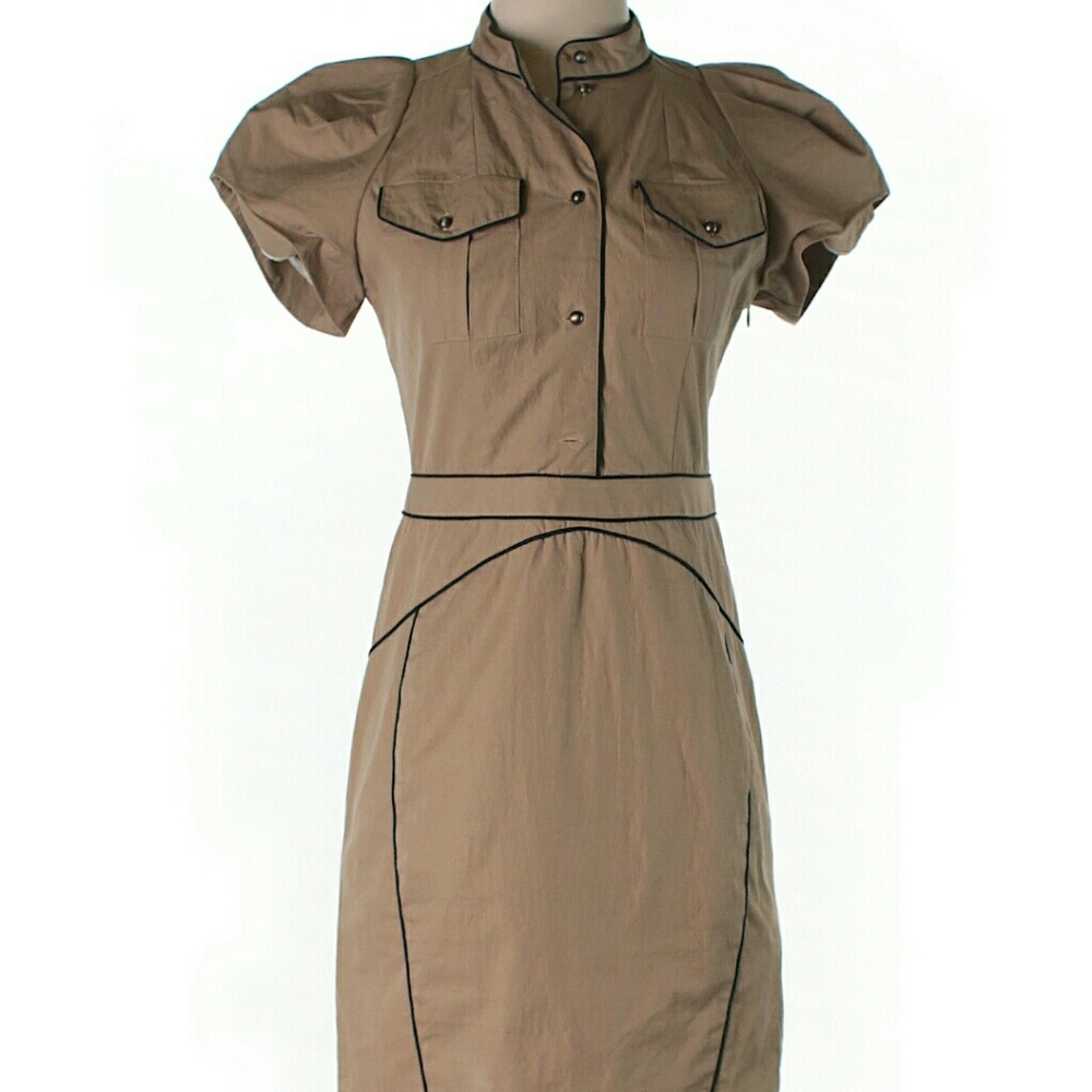 VTG Bensoni Designer Tan vintage / retro style dress