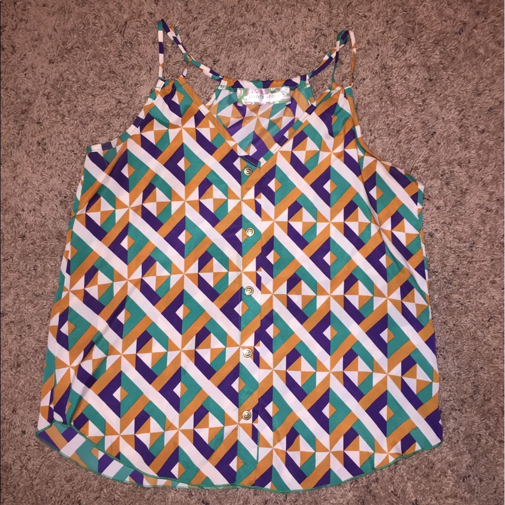 Patterned tank blouse