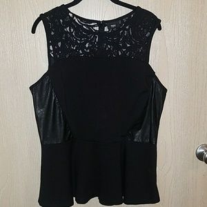Black Peplum Shirt