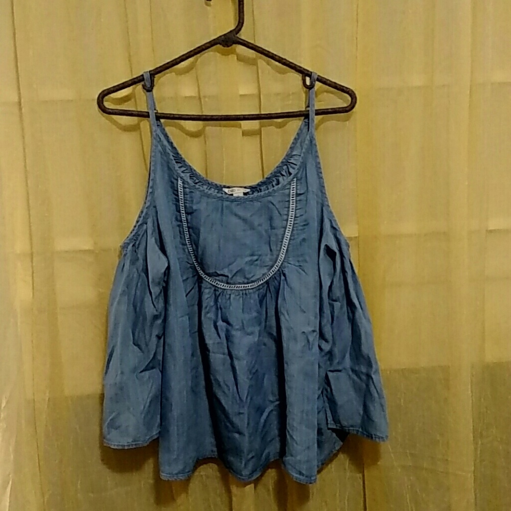 Cato Denim Off The Shoulder Shirt